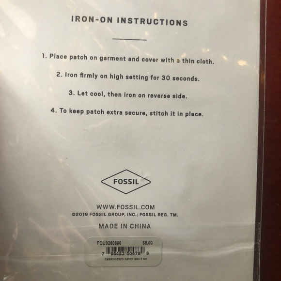 Fossil iron on patch - Picture 2 of 2